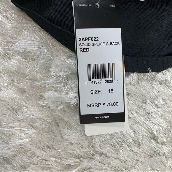 Adidas Black Red Infinitex 1 pc Swimsuit Sz 18 - Picture 4 of 7